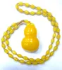 Pendanthalsband Natural 6 8m Mexikanska bärnsten Beeswax 32 52 23mm Gourd Necklace Certifikatpendant Godl22