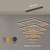 New Modern Ceiling Chandelier LED Ceil Living Room Lights Simple Dining Room Square Nordic Lamps Home Decor