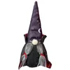 Forniture per feste Halloween Ornamento gnomo con cappello da mantello nero di peluche decorazioni per bambole per bambini