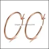 Hoop Hie Ohrringe Schmuck Minimalist Weiblich Große Runde Rose Gold Silber Farbe Hochzeit Dainty Retro Doppel Für Frauen Drop Lieferung 2021 Mglii