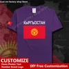 Kırgızistan Kırgızlı Pamuk Tshirts Özel Jersey hayranları DIY isim numarası tshirt moda hip hop gevşek tişört kg kgz bayrak 220616gx