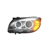 Car Headlights LED Daytime Running Lamp For BMW X1 20 12-20 15 Fog Lights Angel Eyes Auto Levels Headlight Replacement