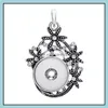 Pendentif Colliers Mode Sier Métal Snap Bouton Collier Strass Fleur Rétro DIY 18mm Gingembre Boutons Bijoux Drop De Carshop2006 Dhze4