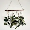 Decorative Flowers & Wreaths YOMDID Artificial Green Plants Hanging Eucalyptus Branch With Wood Stick Fake Plant For Farmhouse Home Garden W