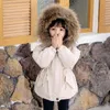 2022 Crianças casaco de peles russo jacketas de inverno com capuz algodão forrado criança meninos parka sólida coreana para crianças roupas 2-10 JR J220718