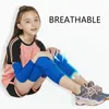 Coude Genouillères Paire Enfants Nid D'abeille Basketball Soutien Enfants Garçons Filles Jambe Manches Veau Protecteur Adolescents Football Genouillères Coude