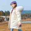 Big size Winter Girls Jacket Håll varm päls krage Anti-stain Leave-in Hooded Ytterkläder för tjejbarn Kall skyddskläder J220718