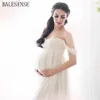 Lace Maternity Dress For Pography Sexy Off Shoulder Front Split Pregnancy Dress Pregnant Women Maxi Maternity Gown PoShoot Q267O