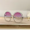 Luksusowe okulary przeciwsłoneczne dla kobiety męskie okulary przeciwsłoneczne moda różowa okrągła rama projektanta okularów damskie okulary przeciwsłoneczne