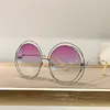 Luxury Sunglasses For Woman Mens Sun Glasses Fashion Pink Circular Frame Eyewear Designer Ladies C Sunglasses Box New