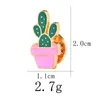 18 Styles Creative Plant Brooch Cactus Succulent Enamel Jewelry Brooches Pins Men Women Suits Cloting Decoration Jewelry Gift Accessories