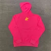 Röd Sp5der Young Thug 555555 Angel Hoodies Herr Dam Bästa kvalitet Skumtryck Spindelnät Pullover Sweatshirts