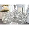 EST toppkvalitet brudkronor bling kristaller huvudstycken bröllop krona tiara festtillbehör W220324