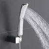 Elde Duş Başlığı Yüksek Basınçlı Yağmur Duş Püskürtücü Set Su Tasarrufu Fırçalı Nikel