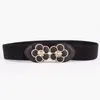Belts Korean Fashion Women Metal Belt Rose Clasp Front Elastic Waistband Waist Strap For Dress BlouseBelts Fred22