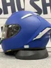 Motorcykelhjälmar Godkänd full ansikte hjälm Motorcross Matte Blue Casco Casco Safety Adult Hjälmetmotorcykel