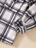 Toddler Boys Plaid Button Up Coat SHE