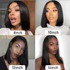 Wholesale High Quality 4*4 Short Bob Human Hair Lace Front Wigs For Black Women Straight 9A Pre Plucked Unprocessed Brazilian Virgin Hair With Natural Color