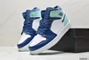 2022 1 MID BLUE MINT BUTH BUZ BUCHIBALL Men Doman Blue Zielone Białe 1S Sneaker