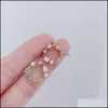 Charm oorbellen sieraden nieuwe collectie klassieke ronde groene kristal stud sweet flower cirlce juwelen modus brincos gif voor vrouwen drop leveren