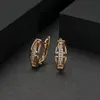 Studörhängen Hanreshe Crystal Earring Natural Zircon Romantic Classic Jewelry Party Copper Mini Geometry Simple Women Giftstud