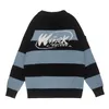 Men's Sweaters Japan Style Stylish Striped Men Oversize Knitted Sweater Hip Hop Couples Knitwear Casual Kpop Women Top Pullover Pull HommeMe