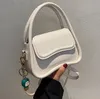 حقيبة Crossbody 2022 أزياء صلبة بلون صغير مربع أكياس كتف الجلود