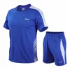 Adultes enfants vêtements de course ensembles hommes maillot de Football à manches courtes enfants formation uniformes maillots de Football survêtement W220418