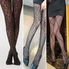 Strumpor hosierande sexiga leopardtryckstrumpbyxor för kvinnor med tatueringar mönstrade hoisery strumpbyxa strumpbyxor nylon mesh cutesocks