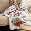 Blankets Christmas Farm Truck Tree Throw Blanket For Beds Microfiber Flannel Warm Sofa Bedding Bedspread Gifts