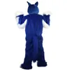 2022 factory new Long hair blue Wolf Mascot costumes for adults circus christmas Halloween Outfit Fancy Dress Suit