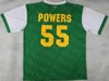 Men Mexican Charros Kenny Powers Movie Baseball Jerseys Green White Atlanta #55 Eastbound and Down TV Show Shirts