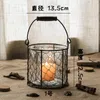 Candle Holders Iron Glass Retro Candlestick Lantern Vase Candles Hollow Decoration Christmas Bougeoir Wind Lamp FC194Candle
