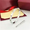2023 Mode Nieuwe Bangle Gekleurde kristal 10 Boor Schroevendraaier Armband Klassieke Merk Designer 316L Rvs Paar Armband Voor Vrouwen mannen