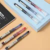 Stylo à bille liquide droit de grande capacité, à séchage rapide, couleur neutre, stylo de signature à l'eau pour étudiants, papeterie d'examen et de bureau