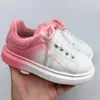 Classic Logo Oversized Kids Sneakers For Boys Girls 2024 Luxury Leather Gradient Grey Pink Volt Blue Toddler Baby Platform Casual Shoes Size 26-37