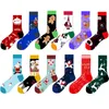 Calzini da uomo Christmas Cute Candy Cane Elk Tree Unisex Cartoon 2022 Fashion Trend Men Gift SocksMen's