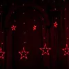 Strings Led Christmas Lights Outdoor Fairy Curtain String Star para festas Garland Light Decoration AC220V ou 110VLED