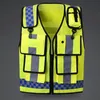 Gilet de sécurité multi-poches pour vêtements de moto, maille hautement respirante, conforme à la norme ANSI/ISEA107Motorcycle