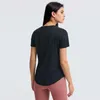 L-176 女性半袖ランニングシャツ速乾性フィットネスヨガスポーツシャツジムランニング Tシャツトップスワークアウトヨガジョギング Tシャツ