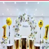 Feestdecoratie 5 stcs bloemstand grote evenement cake food candy display ijzer metalen frame bruiloft ronde tafel cilindrische kinderdouche kolomp