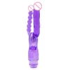 DOMI Double pénétration Double gode vibrateur Anal jouets sexy texturé arbre perles stimulateur produits pour les femmes 27 cm