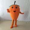 2022 Novo vestido de mascote laranja e saboroso mascote de traje Halloween Caracteres de desenhos animados de Natal traje publicidade Folhetos Roupas Carnaval unissex adultos roupas