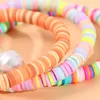 Charmarmband Böhmen Pearl Shell for Women Ethnic Multilayer Polymer Clay Beads Elastic Tassel Party JewelryCharm Lars22