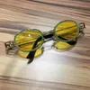 Mode Pretection rétro lunettes de soleil rondes Vintage femmes Steampunk lunettes de soleil hommes lentille claire strass lunettes de soleil