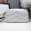 Corrente bolsa de ombro sacos de mão moda couro genuíno simples ouro letras ferragem zíper alta qualidade zig zag2970