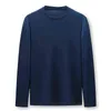 T-shirt in misto lyocell misto cotone morbido di seta comfort da uomo manica lunga marchio girocollo di alta qualità maglietta comoda top confortevole T220808