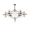 Options Chandeliers Room Globe For Living Lights Kitchen Body Black/Gold Lamp With Designer Color Glass Lightings Nqtlj