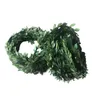 Flores decorativas coronas de seda hoja verde plástico falso ratán Decoración de coronas de coronas navideñas para bodas Diy Garland Regalos Artificial F