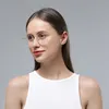여성을위한 선글라스 디자이너 안경 레트로 둥근 안경 광학 안경 나사가없는 처방 스테인리스 스틸 프레임